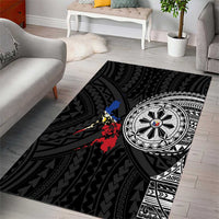Philippines Strong Area Rug Filipino Map Polynesian Tattoo - Polynesian Pride
