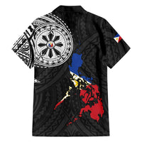 Philippines Strong Family Matching Off Shoulder Maxi Dress and Hawaiian Shirt Filipino Map Polynesian Tattoo - Polynesian Pride