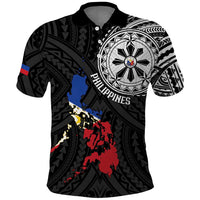 Philippines Strong Polo Shirt Filipino Map Polynesian Tattoo - Polynesian Pride