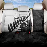 New Zealand Lawn Bowls Custom Back Car Seat Cover Aotearoa Silver Fern LT14 One Size Black - Polynesian Pride