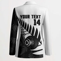 New Zealand Lawn Bowls Custom Blazer Aotearoa Silver Fern - Polynesian Pride
