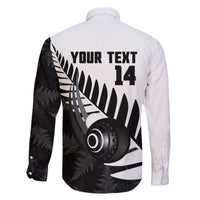 New Zealand Lawn Bowls Custom Family Matching Off The Shoulder Long Sleeve Dress and Hawaiian Shirt Aotearoa Silver Fern - Polynesian Pride