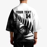 New Zealand Lawn Bowls Custom Kimono Aotearoa Silver Fern - Polynesian Pride