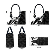 New Zealand Lawn Bowls Custom Leather Bag Aotearoa Silver Fern - Polynesian Pride