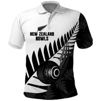 New Zealand Lawn Bowls Custom Polo Shirt Aotearoa Silver Fern - Polynesian Pride