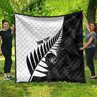 New Zealand Lawn Bowls Custom Quilt Aotearoa Silver Fern - Polynesian Pride