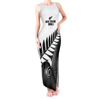 New Zealand Lawn Bowls Custom Tank Maxi Dress Aotearoa Silver Fern - Polynesian Pride