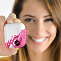 New Zealand Lawn Bowls Breast Cancer Custom AirPods Case Aotearoa Maori Silver Fern Pink Ribbon - Polynesian Pride