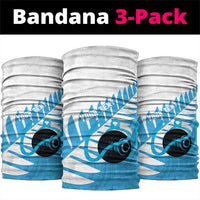 New Zealand Lawn Bowls Prostate Cancer Custom Neck Gaiter Aotearoa Maori Silver Fern Blue Ribbon - Polynesian Pride