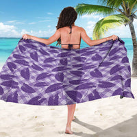 Purple Hawaii Kalo Palaka Motifs Sarong Hawaiian Taro Leaves Elegant Vibes - Polynesian Pride