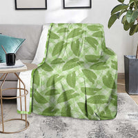 Green Hawaii Kalo Palaka Motifs Blanket Hawaiian Taro Leaves Elegant Vibes LT14 - Polynesian Pride
