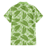 Green Hawaii Kalo Palaka Motifs Family Matching Off Shoulder Maxi Dress and Hawaiian Shirt Hawaiian Taro Leaves Elegant Vibes LT14 - Polynesian Pride