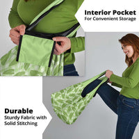 Green Hawaii Kalo Palaka Motifs Grocery Bag Hawaiian Taro Leaves Elegant Vibes - Polynesian Pride