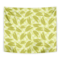Lime Green Hawaii Kalo Palaka Motifs Tapestry Hawaiian Taro Leaves Elegant Vibes LT14 - Polynesian Pride