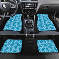 Blue Hawaii Kalo Palaka Motifs Car Mats Hawaiian Taro Leaves Elegant Vibes LT14 Set 4pcs Blue - Polynesian Pride