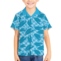 Blue Hawaii Kalo Palaka Motifs Hawaiian Shirt Hawaiian Taro Leaves Elegant Vibes - Polynesian Pride