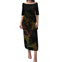 Aloha Hawaii Kalo Family Matching Puletasi and Hawaiian Shirt Reggae Taro Polynesian Pattern - Polynesian Pride