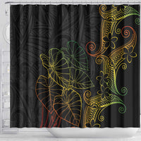 Aloha Hawaii Kalo Shower Curtain Reggae Taro Polynesian Pattern LT14 - Polynesian Pride