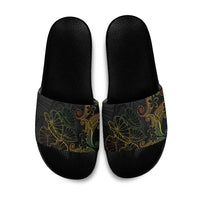 Aloha Hawaii Kalo Slide Sandals Reggae Taro Polynesian Pattern - Polynesian Pride