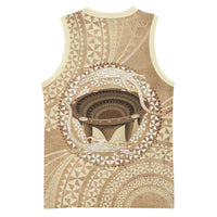 Tonga Skink Kava Bowl Basketball Jersey Vintage Tongan Ngatu Pattern LT14 - Polynesian Pride