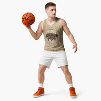 Tonga Skink Kava Bowl Basketball Jersey Vintage Tongan Ngatu Pattern LT14 - Polynesian Pride