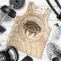 Tonga Skink Kava Bowl Men Tank Top Vintage Tongan Ngatu Pattern