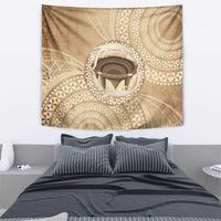 Tonga Skink Kava Bowl Tapestry Vintage Tongan Ngatu Pattern