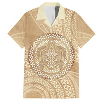 Tonga Ngatu Turtle Hawaiian Shirt Vintage Tongan Tapa Cloth LT14 Brown - Polynesian Pride