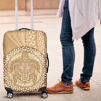 Tonga Ngatu Turtle Luggage Cover Vintage Tongan Tapa Cloth LT14 Brown - Polynesian Pride