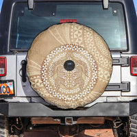 Tonga Ngatu Turtle Spare Tire Cover Vintage Tongan Tapa Cloth LT14 Brown - Polynesian Pride