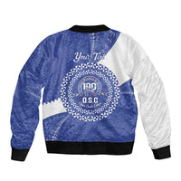 Queen Salote College 100th Anniversary Personalized Bomber Jacket Est 1926 Kolisi Fefine Tongan Ngatu Pattern