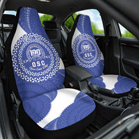 Queen Salote College 100th Anniversary Personalized Car Seat Cover Est 1926 Kolisi Fefine Tongan Ngatu Pattern
