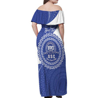 Queen Salote College 100th Anniversary Personalized Family Matching Off Shoulder Maxi Dress and Hawaiian Shirt Est 1926 Kolisi Fefine Tongan Ngatu Pattern