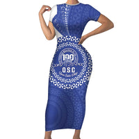 Queen Salote College 100th Anniversary Personalized Family Matching Short Sleeve Bodycon Dress and Hawaiian Shirt Est 1926 Kolisi Fefine Tongan Ngatu Pattern