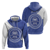 Queen Salote College 100th Anniversary Personalized Zip Hoodie Est 1926 Kolisi Fefine Tongan Ngatu Pattern