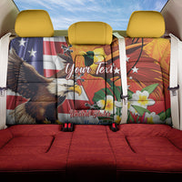 Personalised United States And Papua New Guinea Back Car Seat Cover USA Eagle With PNG Bird Of Paradise LT14