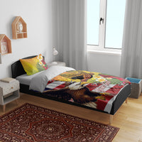 Personalised United States And Hawaii Bedding Set USA Eagle With Hawaiian Shark Tattoo