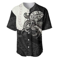 Black Polynesia Tribal Octopus Tattoo Baseball Jersey Pikake Lei Polynesian Pattern