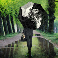 Black Polynesia Tribal Octopus Tattoo Umbrella Pikake Lei Polynesian Pattern