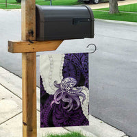 Purple Galaxy Polynesia Tribal Octopus Tattoo Garden Flag Pikake Lei Polynesian Pattern