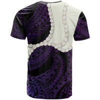 Purple Galaxy Polynesia Tribal Octopus Tattoo T Shirt Pikake Lei Polynesian Pattern
