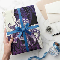 Purple Galaxy Polynesia Tribal Octopus Tattoo Wrapping Paper Pikake Lei Polynesian Pattern