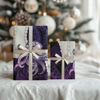 Purple Galaxy Polynesia Tribal Octopus Tattoo Wrapping Paper Pikake Lei Polynesian Pattern