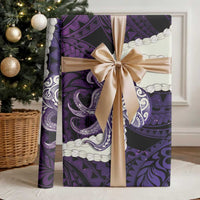 Purple Galaxy Polynesia Tribal Octopus Tattoo Wrapping Paper Pikake Lei Polynesian Pattern
