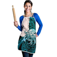 Teal Galaxy Polynesia Tribal Octopus Tattoo Apron Pikake Lei Polynesian Pattern