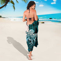 Teal Galaxy Polynesia Tribal Octopus Tattoo Sarong Pikake Lei Polynesian Pattern