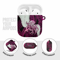 Pink Galaxy Polynesia Tribal Octopus Tattoo AirPods Case Pikake Lei Polynesian Pattern