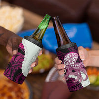Pink Galaxy Polynesia Tribal Octopus Tattoo 4 in 1 Can Cooler Tumbler Pikake Lei Polynesian Pattern LT14 - Polynesian Pride