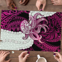 Pink Galaxy Polynesia Tribal Octopus Tattoo Puzzle Pikake Lei Polynesian Pattern