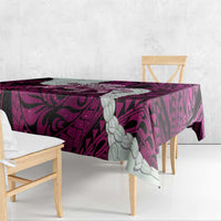 Pink Galaxy Polynesia Tribal Octopus Tattoo Tablecloth Pikake Lei Polynesian Pattern